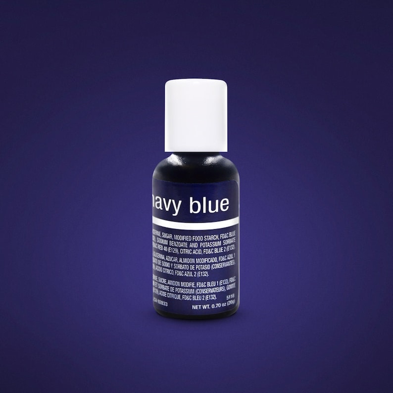 Food Color Gel, Chefmaster Liqua-Gel - sets available Navy Blue