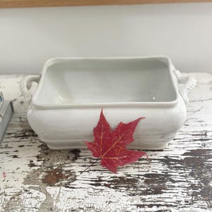 Chunky Vintage IRONSTONE TUREEN • Large English Tureen or Dish • Perfect For Cottage Or Farmhouse Vintage Decor !