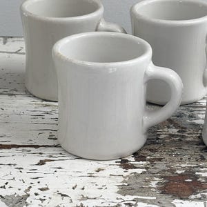 White Ironstone Mug - Etsy