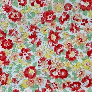 Petite Garden Lawn Red by Sevenberry (SB-6117D2-4) for Robert Kaufman Quilting Cotton Fabric