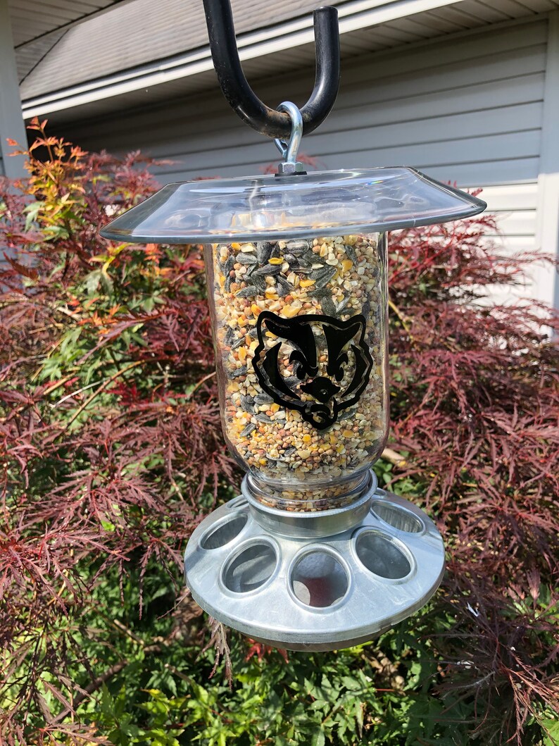 Wisconsin Badgers Wild Bird Feeder Etsy