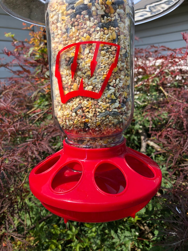 Wisconsin Badgers Wild Bird Feeder Etsy