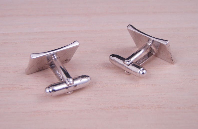 Set of Vintage Sterling Silver Rectangular Anson Cufflinks W/ Etsy