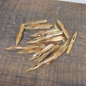 Lot of 50 FP Bridges Boston 615 Gold Plated Fountain Pen Nibs - FREE SHIPPING