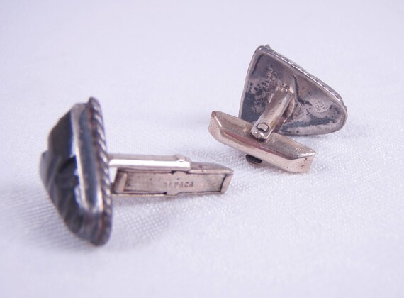 Vintage Alpaca Aztec Bloodstone Sterling Silver 9… - image 7