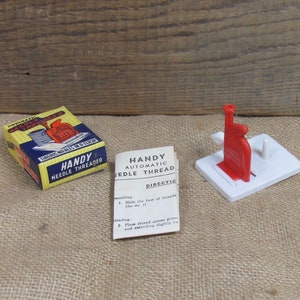 Vintage Handy Automatic Quick Sewing Needle Threader NOS In Original Box w/ Manual - Made In Hong Kong - FREE SHIPPING