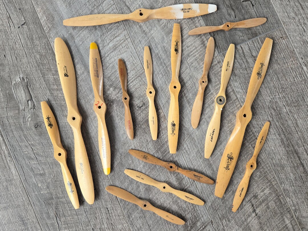 Model Plane Propeller Lot of 15 Vintage Wooden Model Airplane Propellers 7 - 14