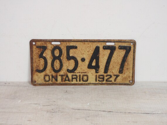 Antique Set of Ontario license plates 1927 (DEB) Antique Set of Ontario license plates 1927 (DEB)