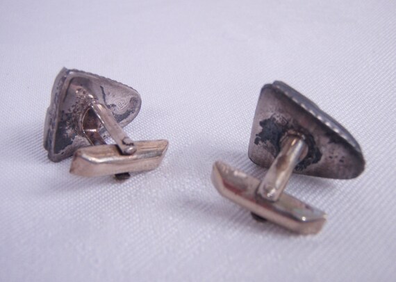 Vintage Alpaca Aztec Bloodstone Sterling Silver 9… - image 6