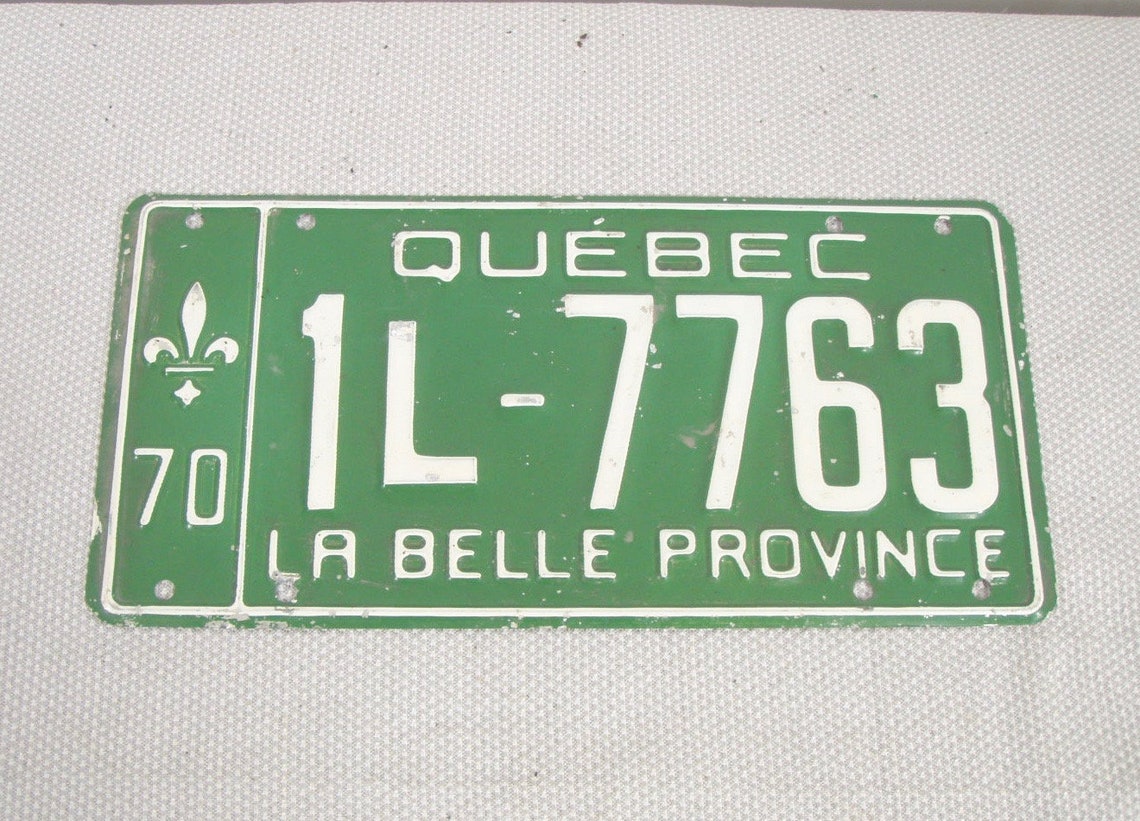 3 Vintage Quebec License Plates 1970 1971 1972 QC French Etsy