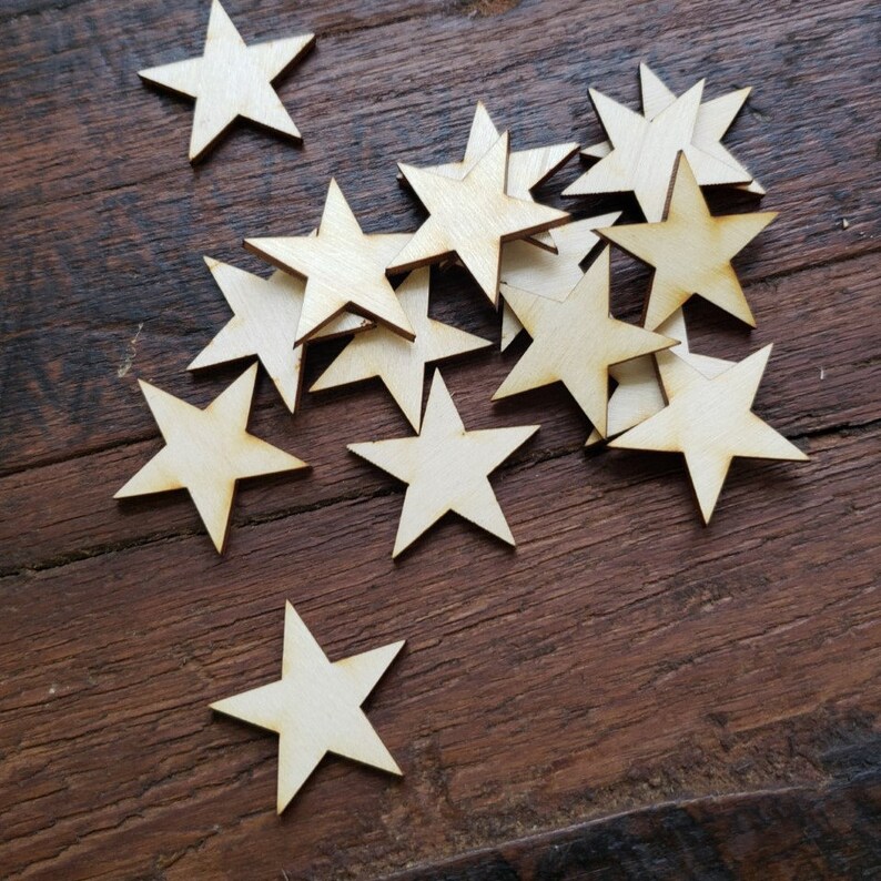Bulk Wood Stars DIY Project Supplies Craft Supplies Laser Etsy