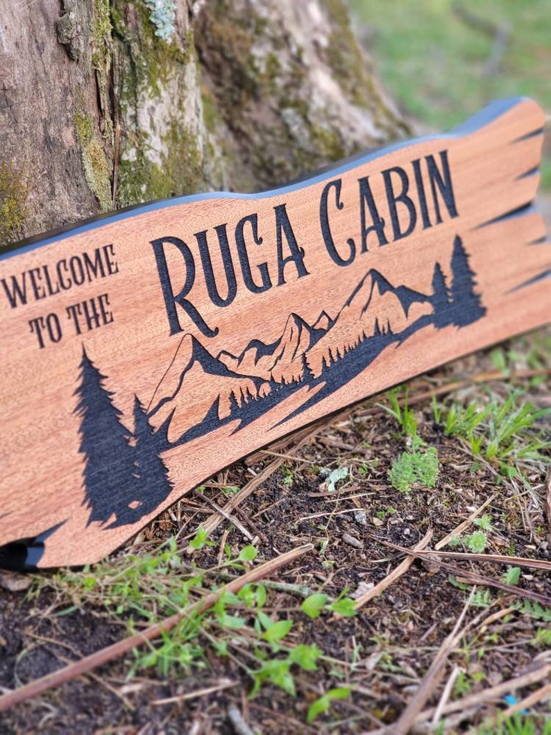 Outdoor Signs Custom Cabin Signs Campground Signs Custom Etsy