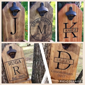 Personalized Beer Bottle Opener, Groomsmen Gift, Groomsman Gift, Best Man Gift, Father of the Groom, Wedding Gift, Man Cave, Usher image 4