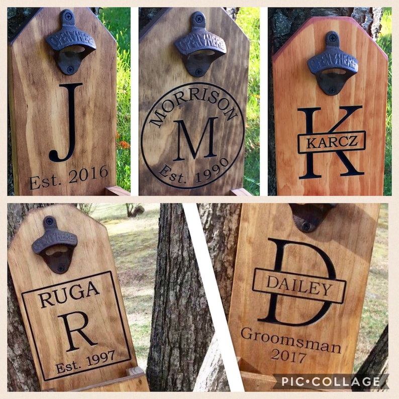 Personalized Beer Bottle Opener, Groomsmen Gift, Groomsman Gift, Best Man Gift, Father of the Groom, Wedding Gift, Man Cave, Usher image 4