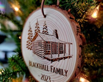 Wood Slice Personalized Ornaments, Live Edge Wood Ornament, Rustic Ornament, Rustic Christmas, Personalized Christmas Ornament, Cabin Life