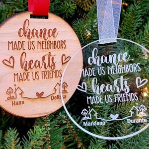 Neighbor Christmas Ornament, Christmas Gift for Neighbor, Best Neighbo –  HoneyOrnaments