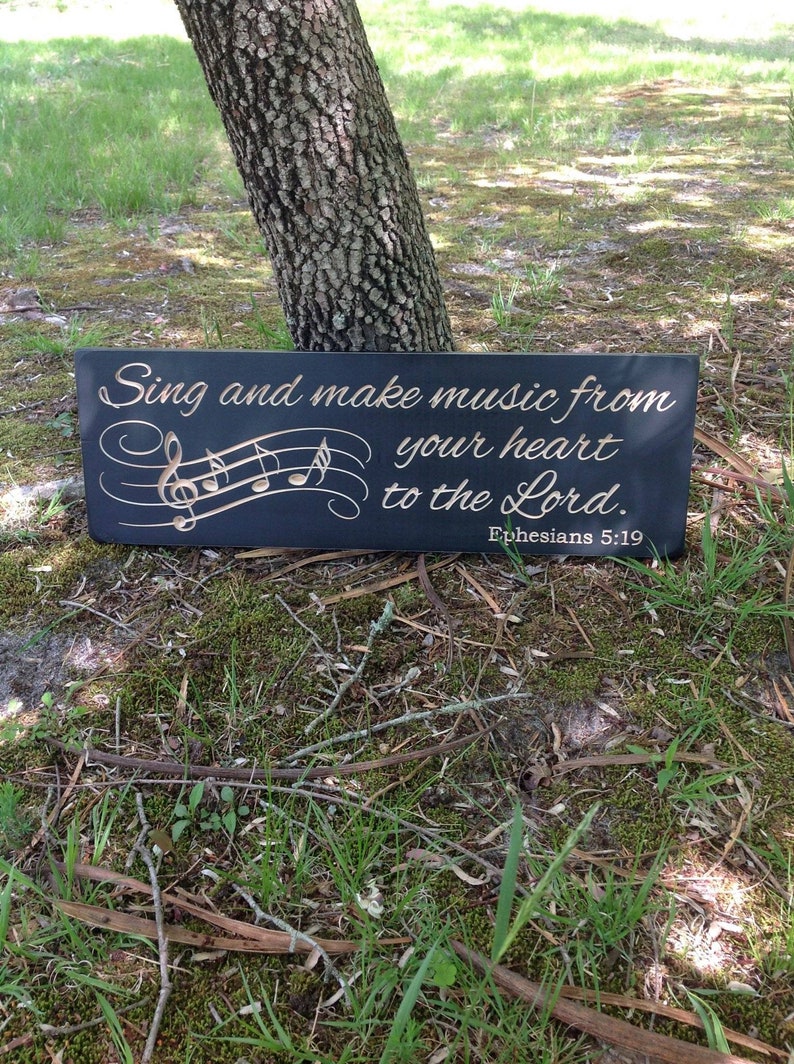 Music Room Sign, Recital, Wood Music Sign, Wedding Gift, Music Teacher, Piano, Musical, Engraved Wood Sign, Housewarming Gift image 2