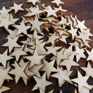 Bulk Wood Stars, DIY Project Supplies, Craft Supplies, Laser Cut, Wooden Craft Supplies, Flag Making Supplies