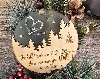 Memorial Christmas Ornament | Personalized Remembrance Keepsake | In Memory Ornament | Bereavement Gift | Sympathy Gift | Loss of Loved One