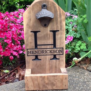Personalized Beer Bottle Opener, Groomsmen Gift, Anniversary Gift, Wedding Gifts, Mancave, Rustic Weddings, Brewery