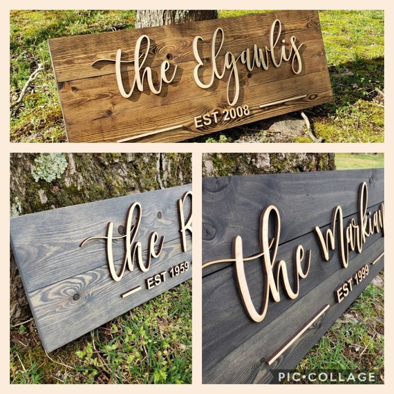 Diy Family Established Signs
