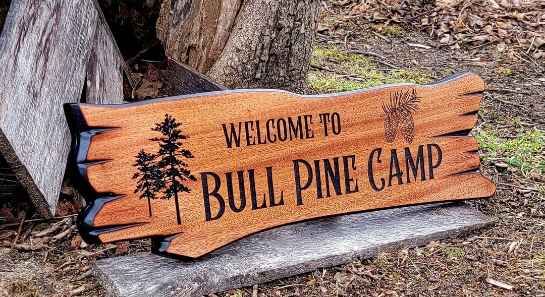 Outdoor Signs, Custom Cabin Sign, Campground Signage, Personalized