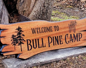 Outdoor Signs, Custom Cabin Sign, Campground Signage, Personalized Outdoor Sign, Camp Sign, Driveway Signs, Ranch Signs, Cabin Sign Outdoor