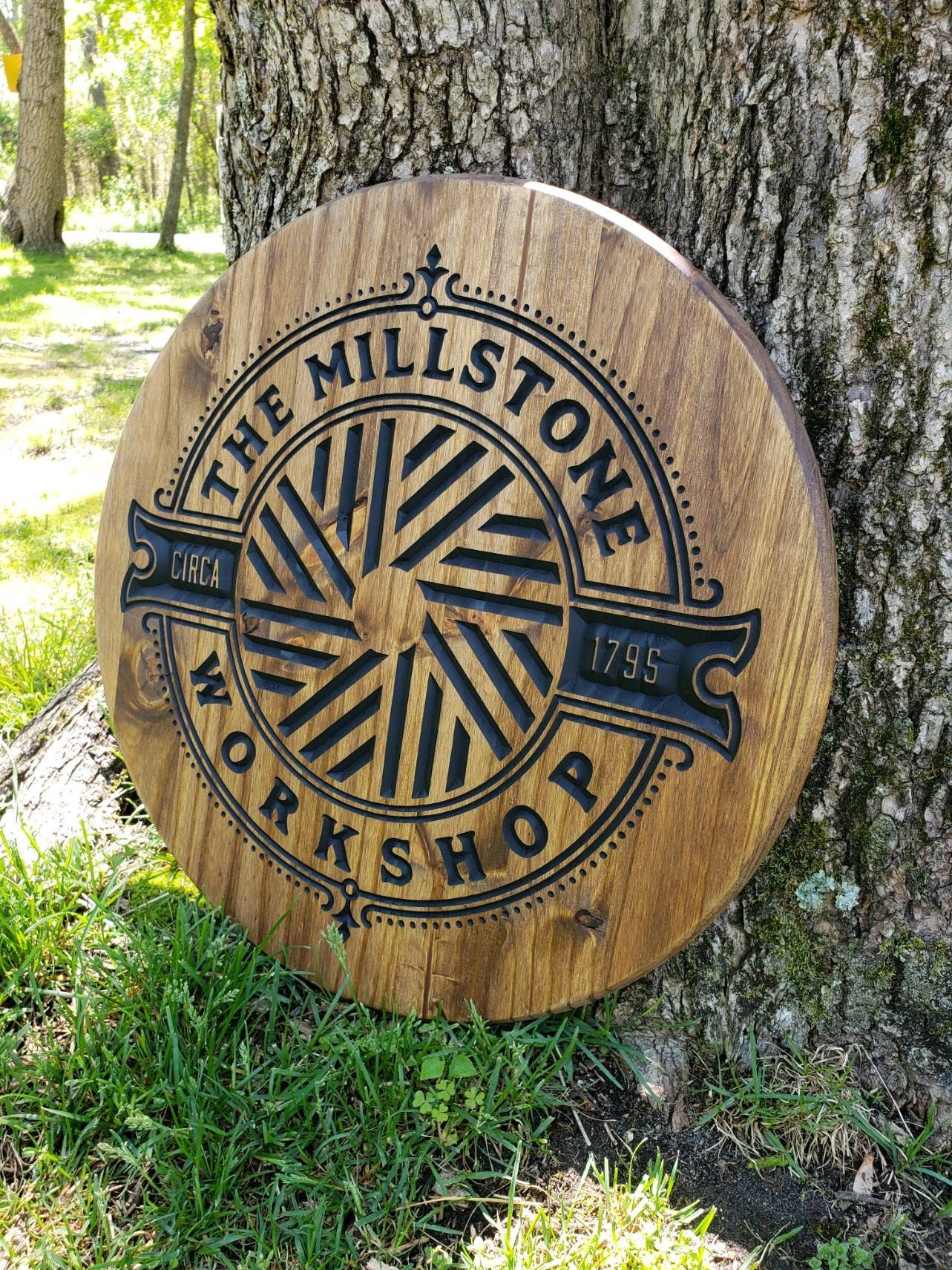 Rustic Inbox. Sign Rustic Cabin Sign, Round Wooden Sign, Personalized Sign, Family Name ...