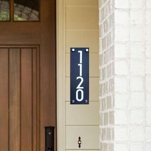 Outdoor Address Sign, Modern House Number Sign, House Number Plaque, Vertical Number Sign, Acrylic Address Sign, Vertical Address