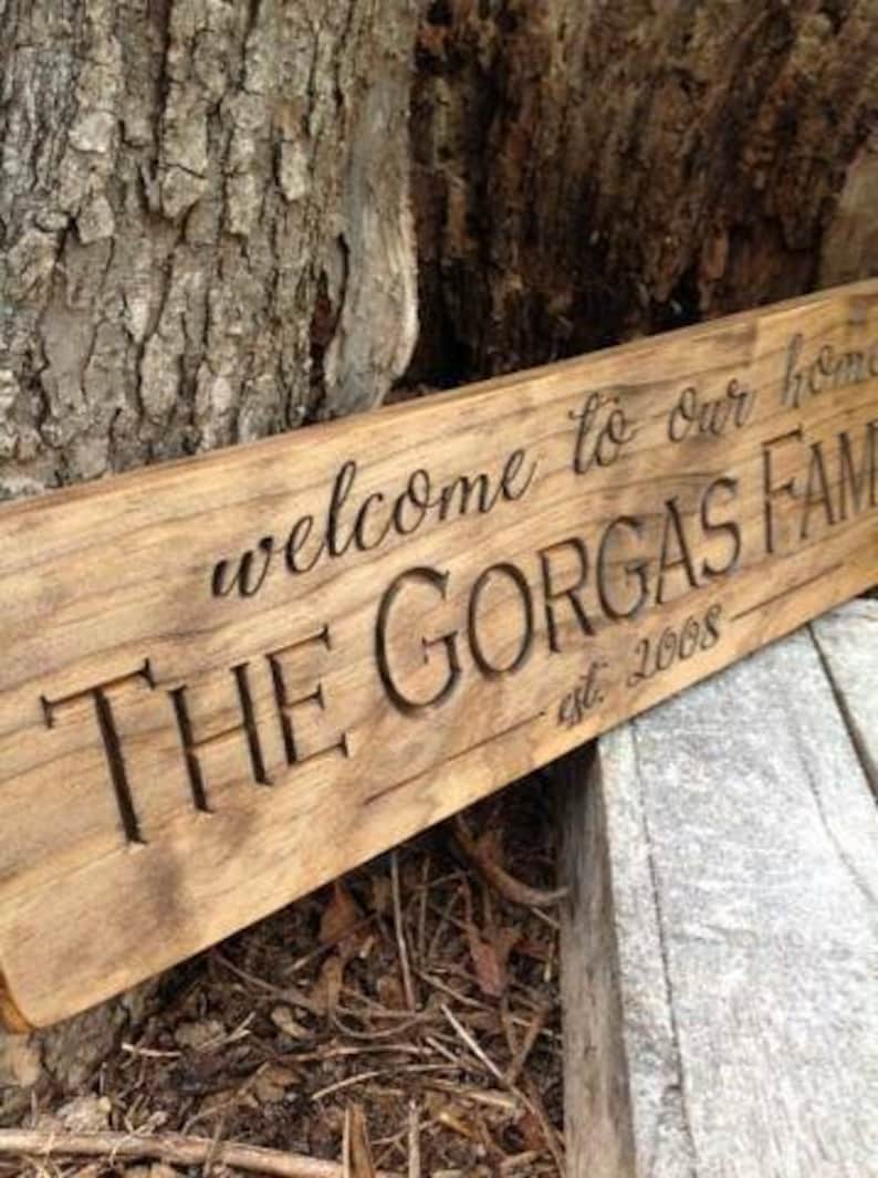 Personalized Address Sign Rustic SignEngraved Wood Sign Etsy