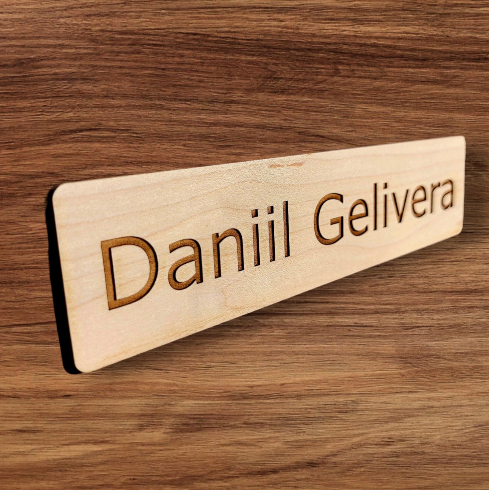 Maple Personalized Nameplates, Desktop Name Sign, Office Decor, Wall Nameplates, Personalized Desktop Plaque, Custom Plaque