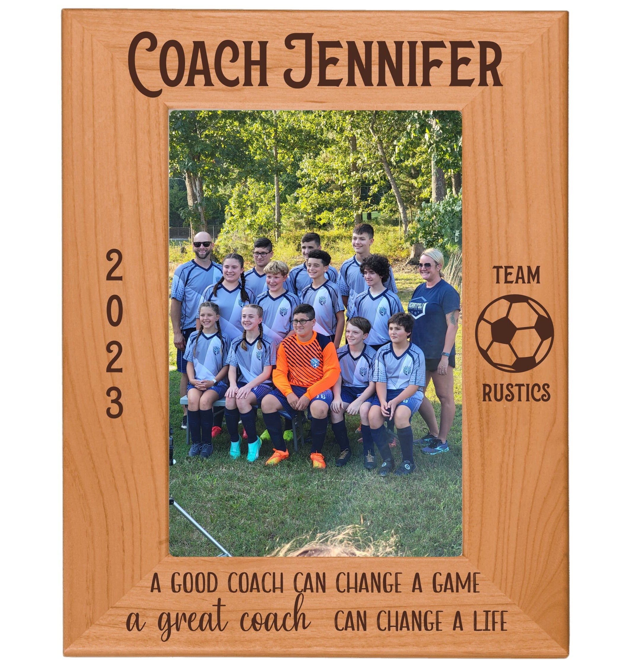 Cheer Coach Frame Personalized Photo Frame, Custom Frame, Photo Frame, Soccer Coach ...