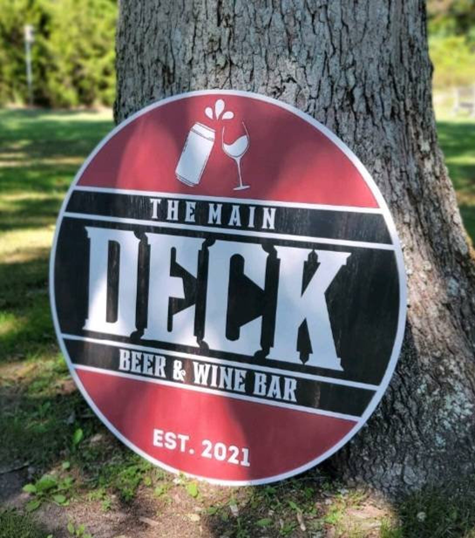 Round Metal Business Sign Personalized Sign Outdoor Signs Etsy