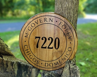 Wood Signs, Round Wooden Sign, Personalized Sign, Family Name Sign, Rustic Decor, Rustic Wedding Decorations, Wedding Gift