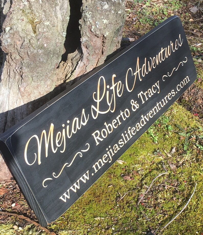 Personalized Family Name Sign Engraved Wood Sign Rustic Etsy