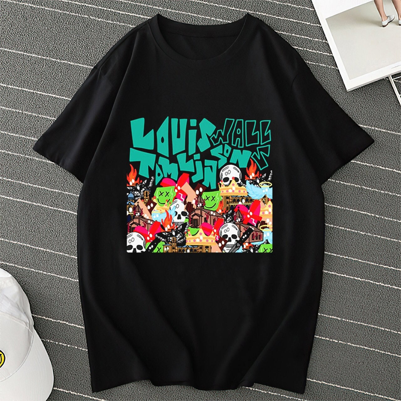 Louis Tomlinson Merch Shirt Shorts Women Girls Louis Tomlinson Walls Shirts Tee Shorts Suit
