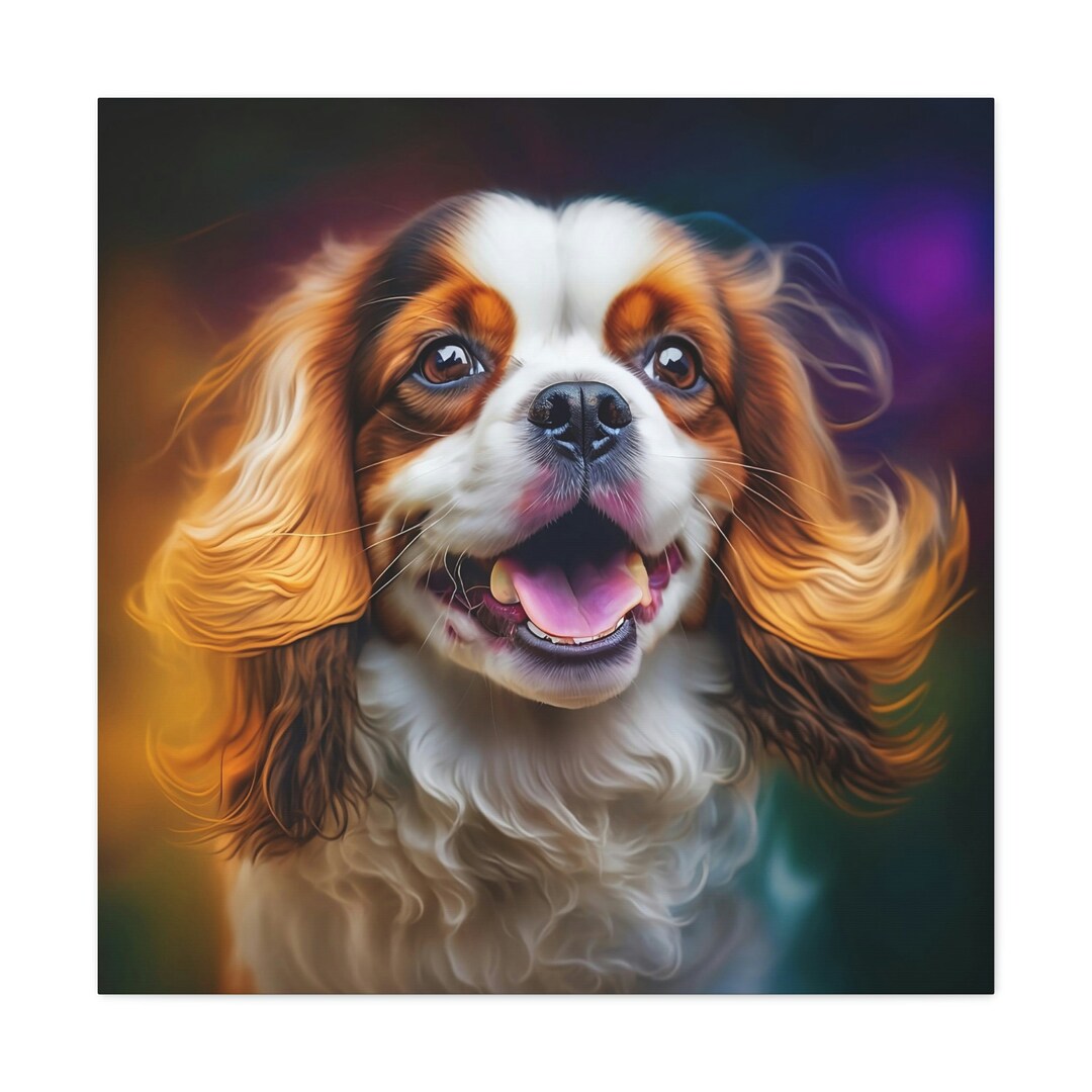 Blenheim King Charles Cavalier Spaniel Dog Canvas Gallery Wraps - Etsy