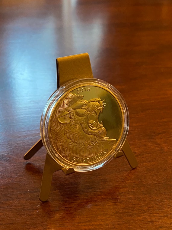 HALF Bitcoin LtdEd LION TOKEN Collector Coin Medallion