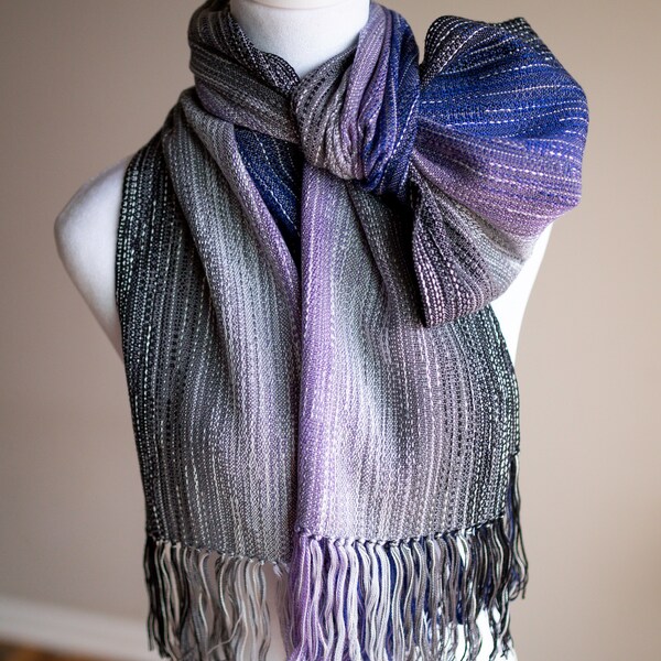 Handwoven Pima Cotton and Tencel  Scarf