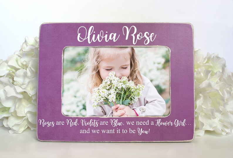 Flower Girl Gift for Flower Girl Personalized Gift for Flower Girl Picture Frame Flower Girl 4x6