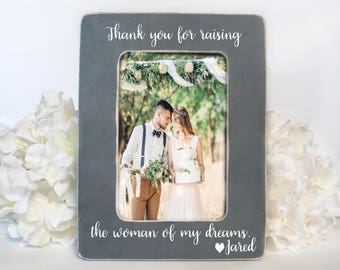 Thank You For Raising The Woman of My Dreams Parents of the Bride Gift from Groom Wedding Gift to Parents of the Bride Thank You Gift 4x6