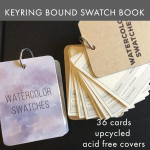 WATERCOLOR SWATCHING BOOK:  Tools for Artists  -  Organize, Mix Color, Ring Bound Cards