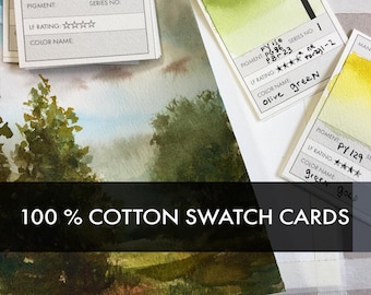 ARCHES SWATCHING CARDS:  Tools for Artists  -  Organize, Mix Color, Paint Swatch Cards