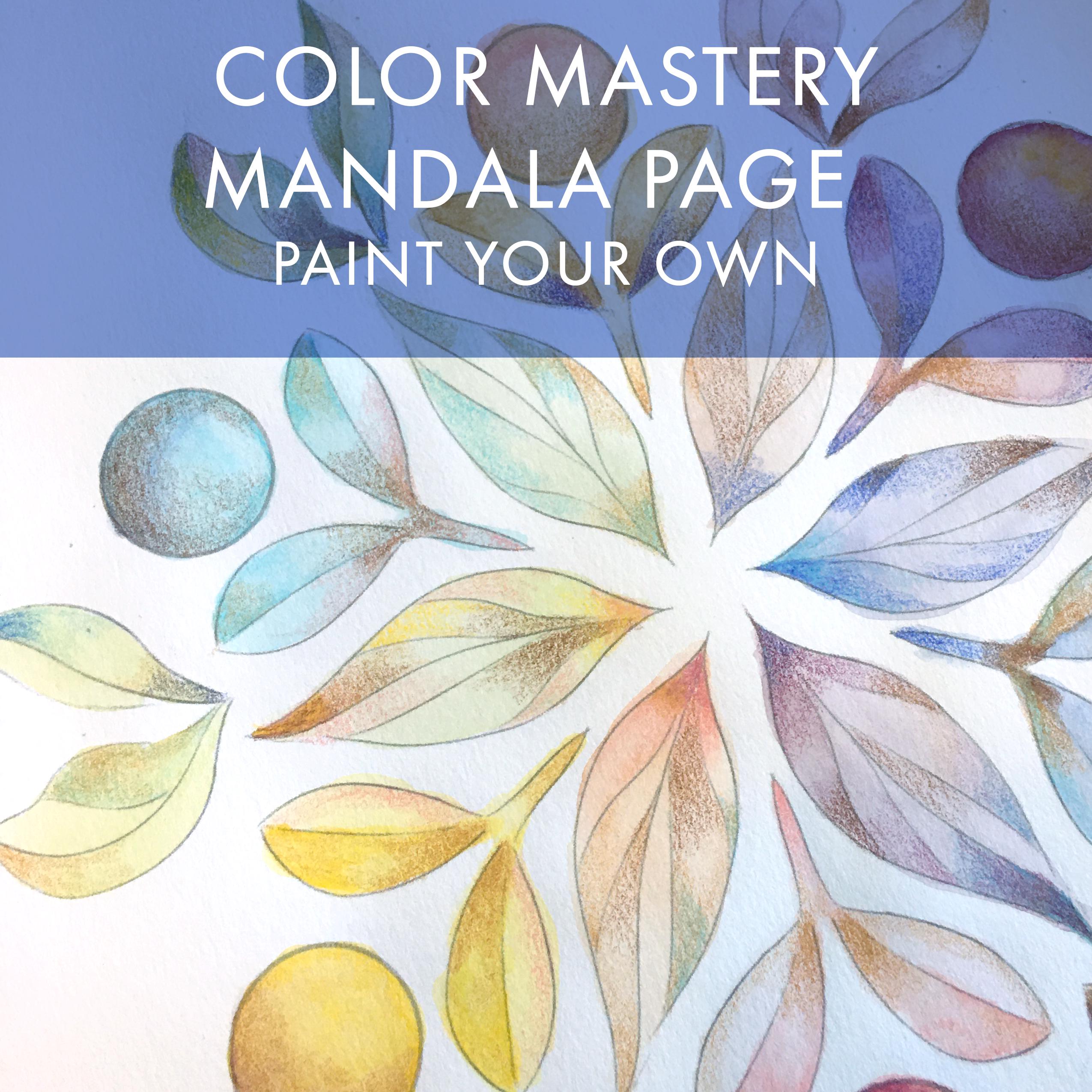 Aquarell Malvorlagen - WÄHLEN SIE IHR PAPIER - Meisterfarbe mit Paintable Mix Mandala
