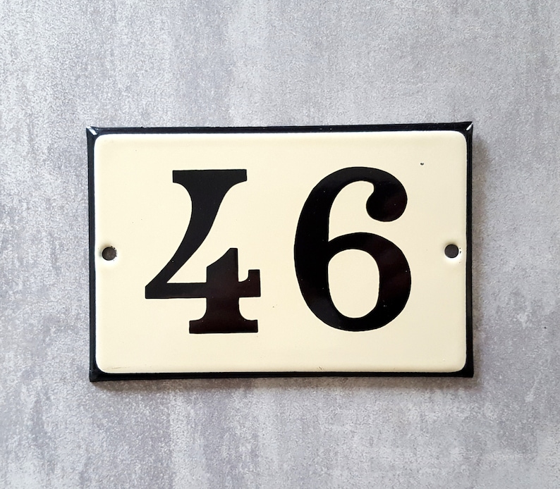 Home Décor Wall Décor Address Sign Address Number For House Enamel Sign ...