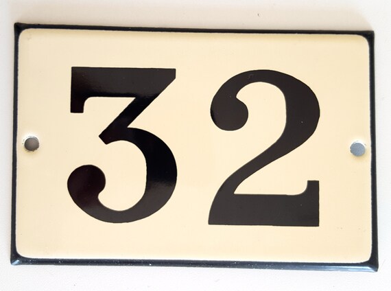 Vintage Style Blue Enamel Porcelain French House Number Door Steel Metal Sign 4