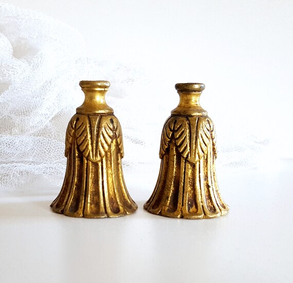 2 Antique Drapery Cord Pull Curtain Tassel French Solid Brass Etsy