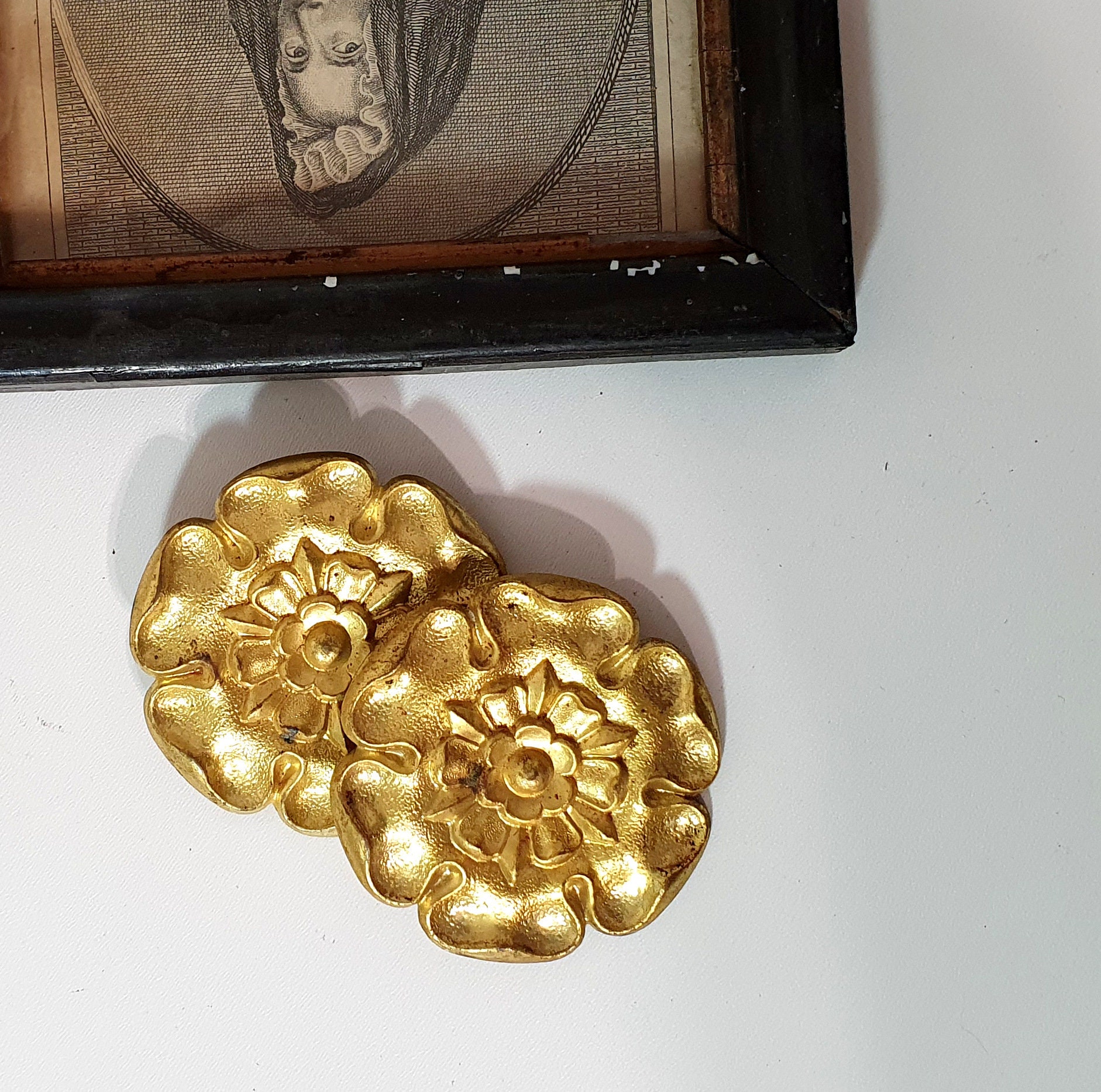 Paire de Couvercle Crochet d'image Fleur ou Rossette Pour Affichage Mural