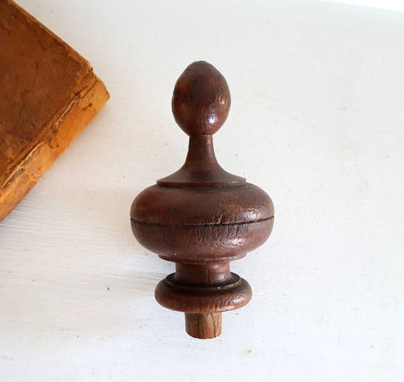 Antique French Carved Wood Newel Post Finial End Decoration Etsy