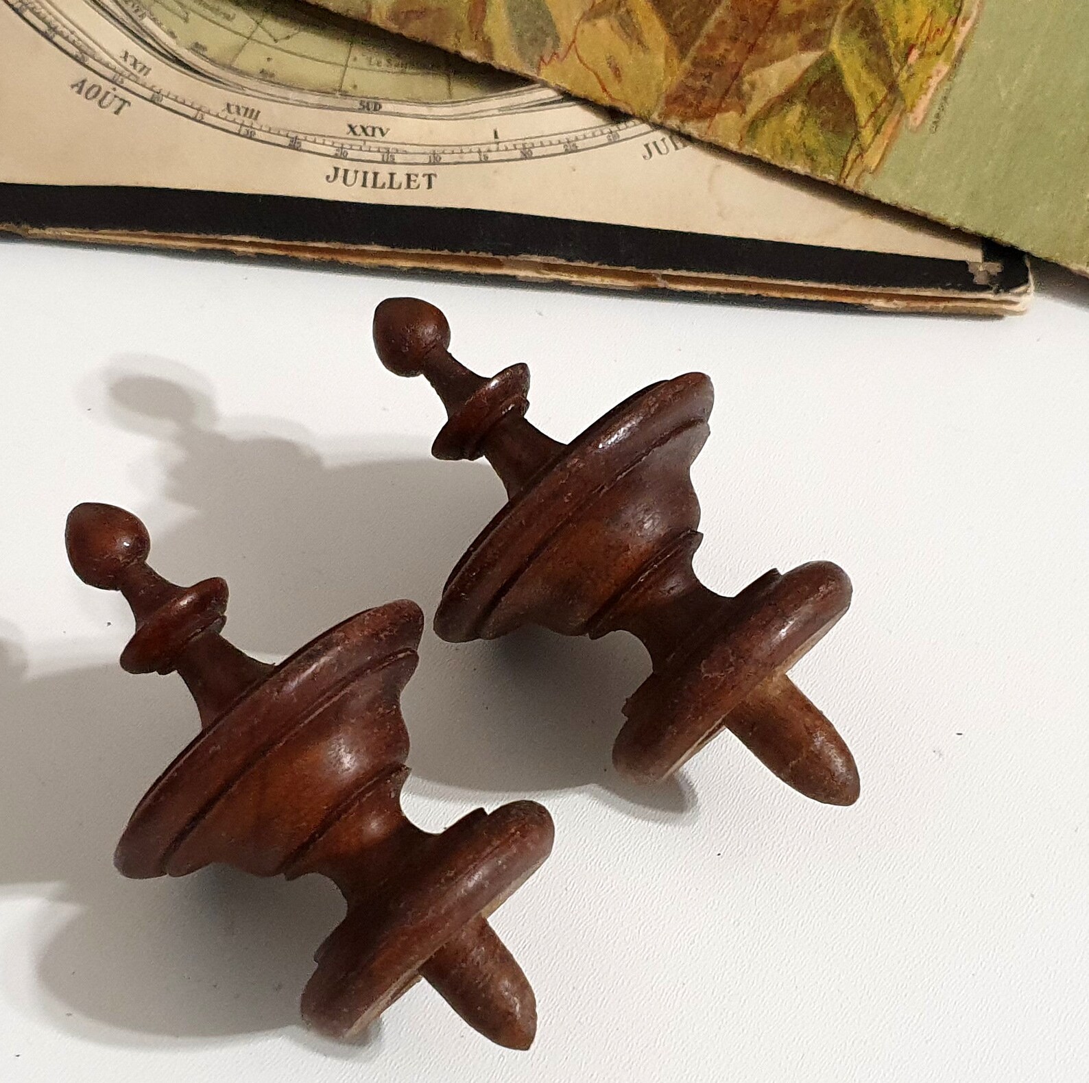 Finial Replacement Wood Pair for Furniture Post Pediment Bed Etsy